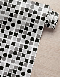 Papel de Parede Adesivo Pastilhas Pretas