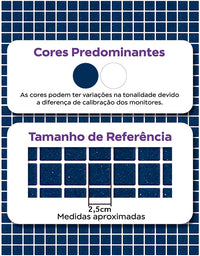 Papel de Parede Adesivo Pastilhas Azul Marinho