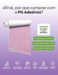 Papel de Parede Adesivo Pastilhas Camélia