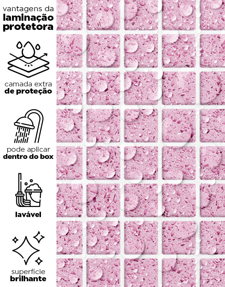 Papel de Parede Adesivo Pastilhas Camélia