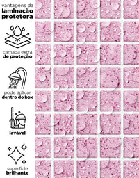 Papel de Parede Adesivo Pastilhas Camélia