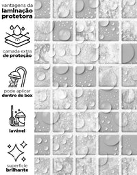 Papel de Parede Adesivo Pastilhas Cinzas
