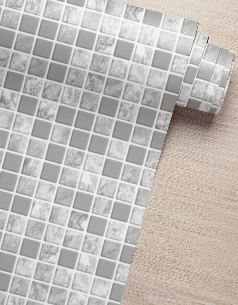 Papel de Parede Adesivo Pastilhas Cinzas