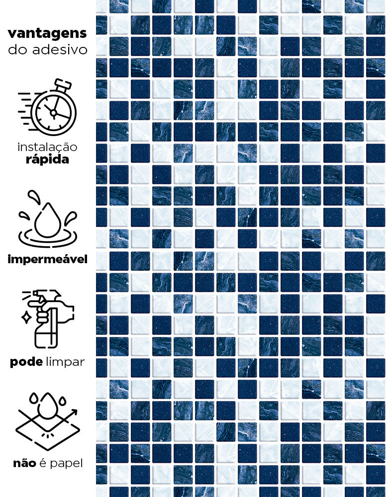 Papel de Parede Adesivo Pastilhas Classic