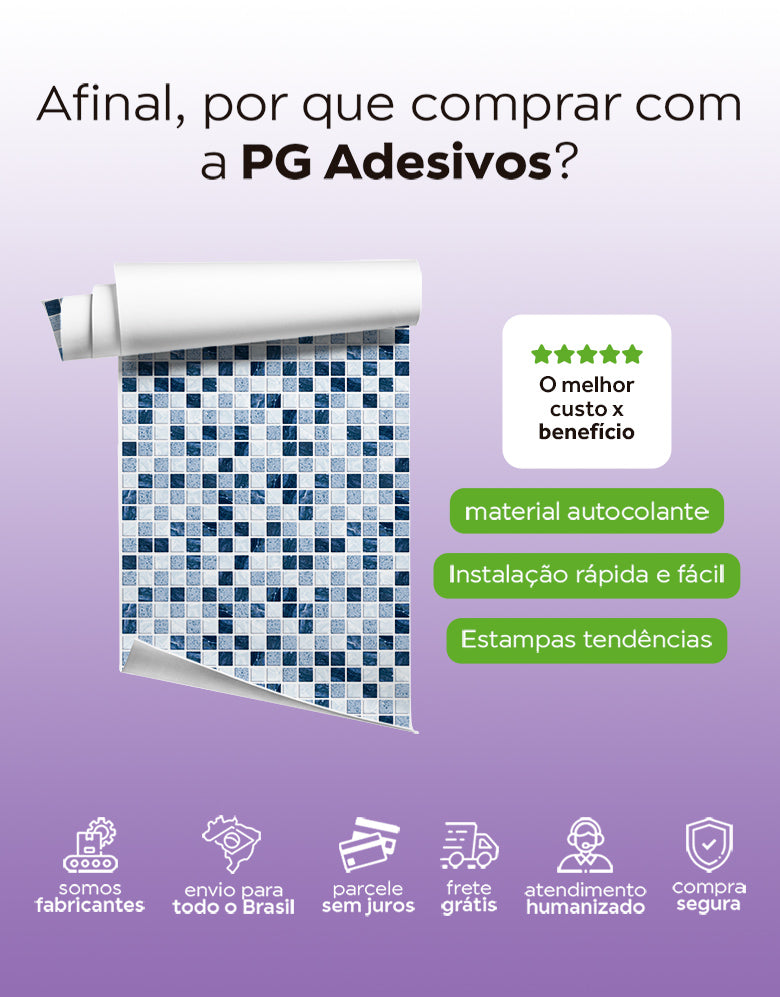 Papel de Parede Adesivo Pastilhas Classic Light