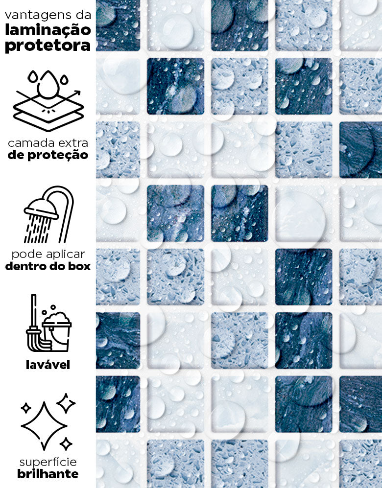 Papel de Parede Adesivo Pastilhas Classic Light