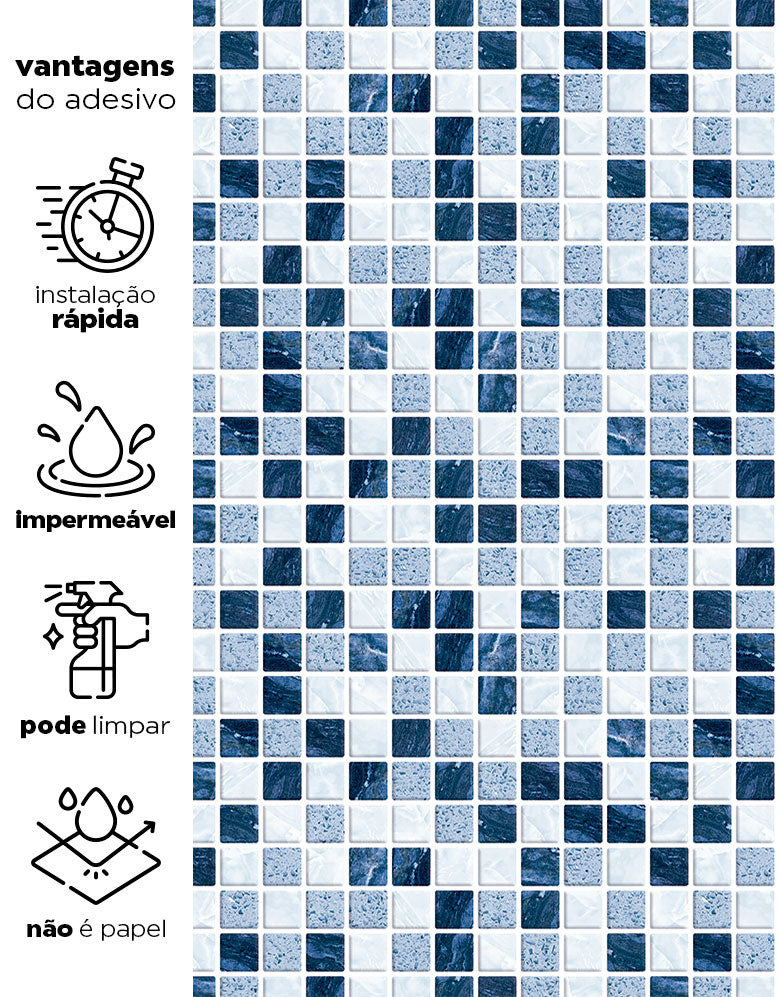 Papel de Parede Adesivo Pastilhas Classic Light