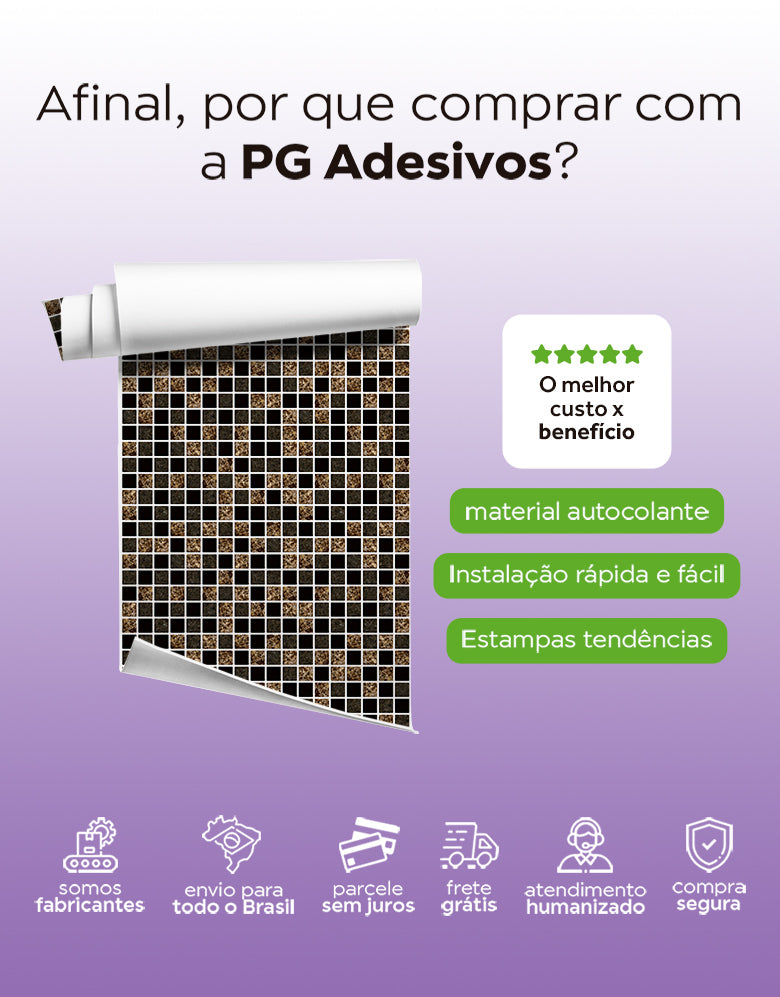 Papel de Parede Adesivo Pastilhas Magic
