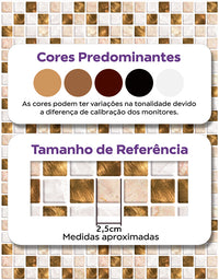 Papel de Parede Adesivo Pastilhas Oro Luxury