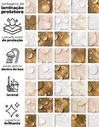 Papel de Parede Adesivo Pastilhas Oro Luxury