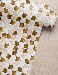 Papel de Parede Adesivo Pastilhas Oro Luxury