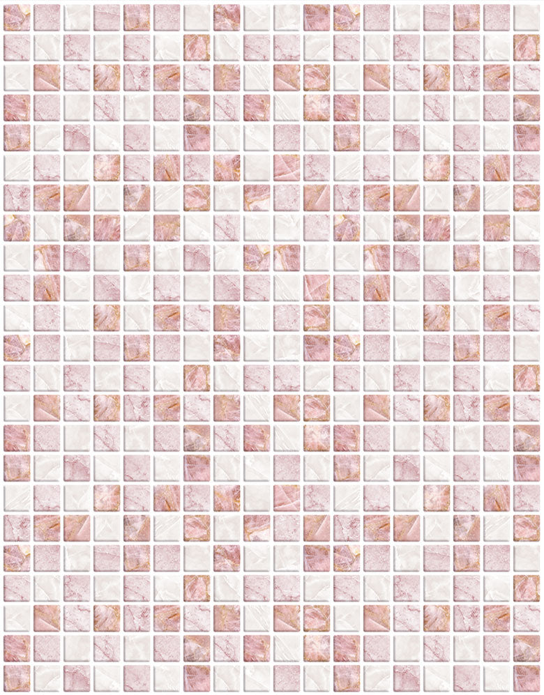 KIT DE 2 ROLOS - 2,50m x 50cm - Papel de Parede Pastilhas Quartzo