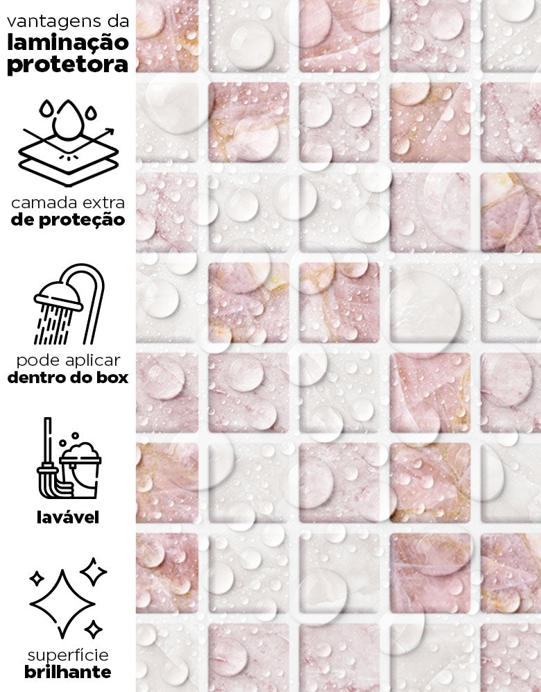 Papel de Parede Pastilhas Quartzo