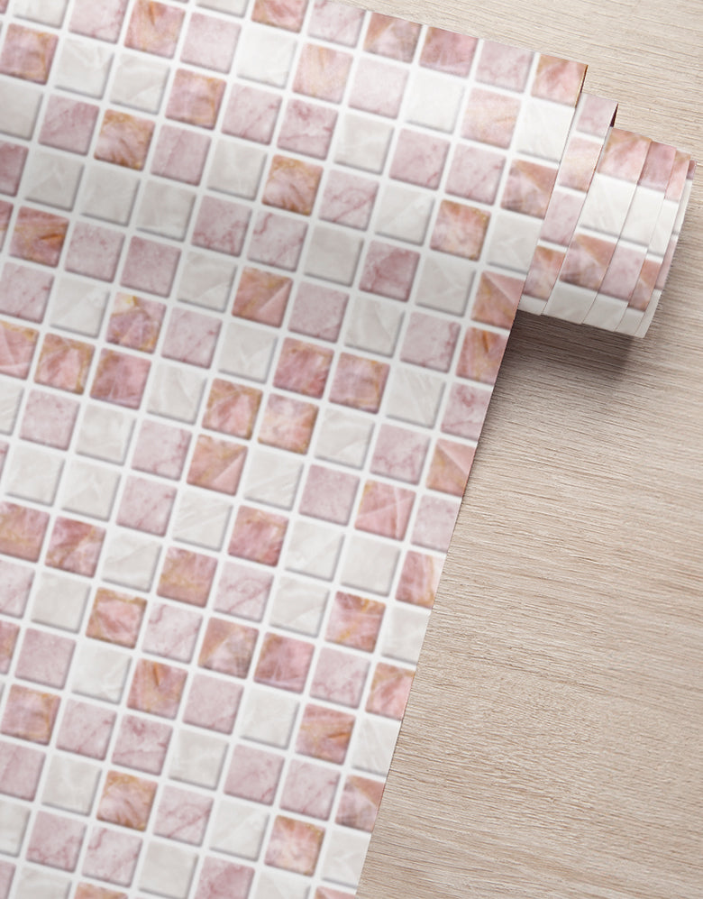 KIT DE 2 ROLOS - 2,50m x 50cm - Papel de Parede Pastilhas Quartzo