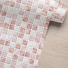 KIT DE 2 ROLOS - 2,50m x 50cm - Papel de Parede Pastilhas Quartzo