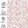 KIT DE 2 ROLOS - 2,50m x 50cm - Papel de Parede Pastilhas Quartzo