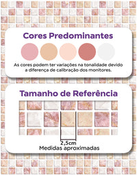 Papel de Parede Adesivo Pastilhas Rose Gold