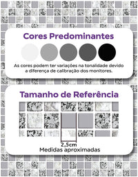 KIT DE 3 ROLOS - 2,50m x 50cm - Papel de Parede Adesivo Pastilhas Soft