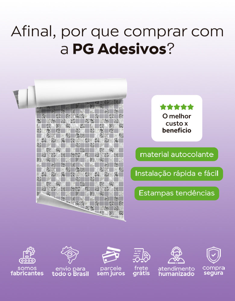 Papel de Parede Adesivo Pastilhas Soft