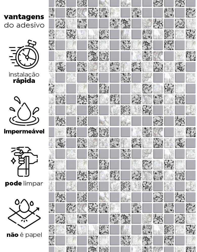 Papel de Parede Adesivo Pastilhas Soft