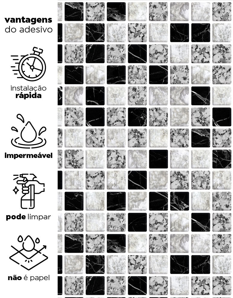 Papel de Parede Adesivo Pastilhas Stylus