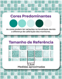 Papel de Parede Adesivo Turquesa Light