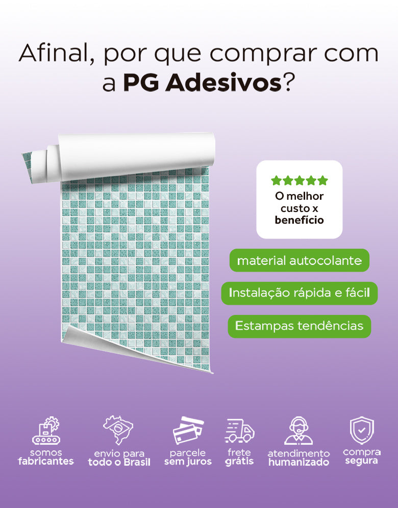 Papel de Parede Adesivo Turquesa Light