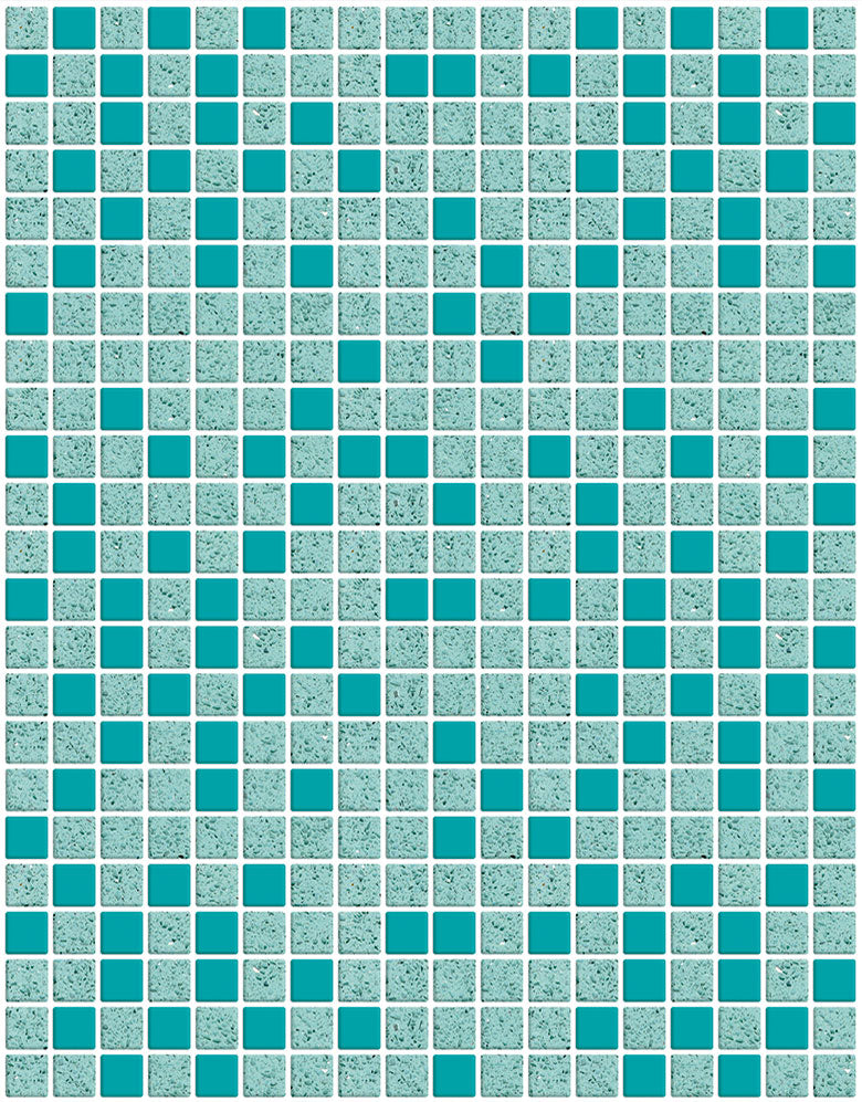 Papel de Parede Adesivo Pastilhas Turquesa Strong