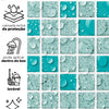 Papel de Parede Adesivo Pastilhas Turquesa Strong