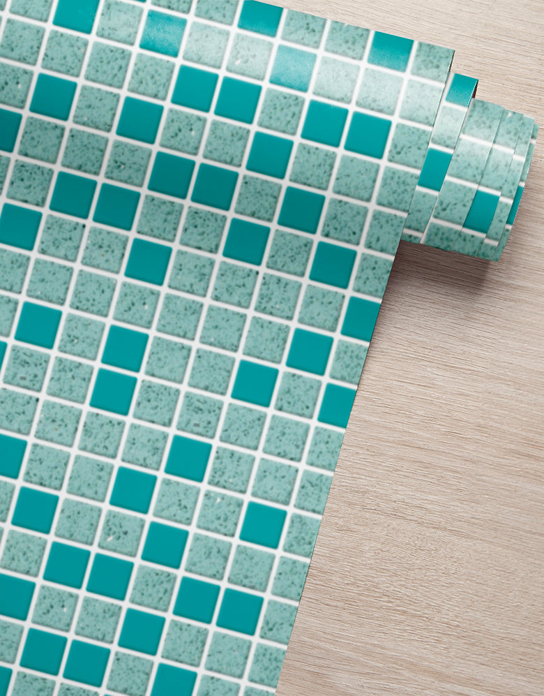 Papel de Parede Adesivo Pastilhas Turquesa Strong