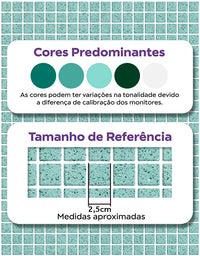 Papel de Parede Adesivo Pastilhas Turquesas