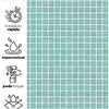 Papel de Parede Adesivo Pastilhas Turquesas