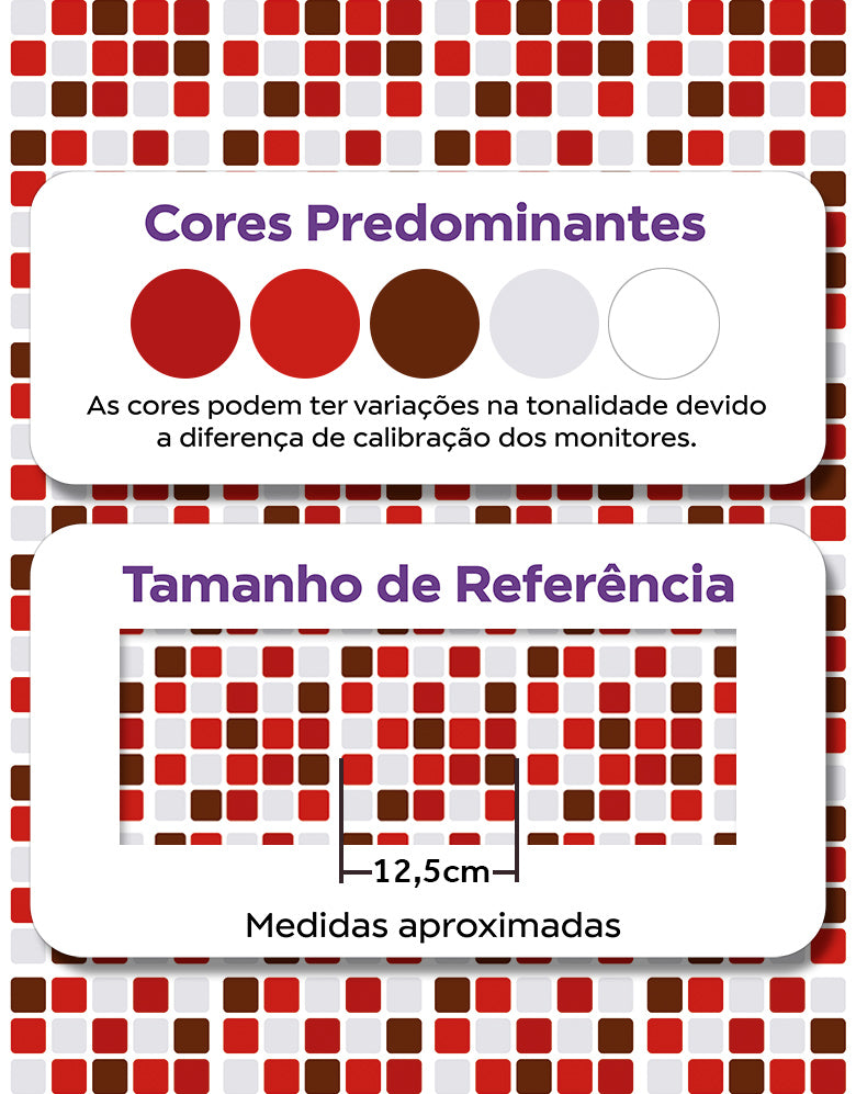 Papel de Parede Pastilhas Vermelhas