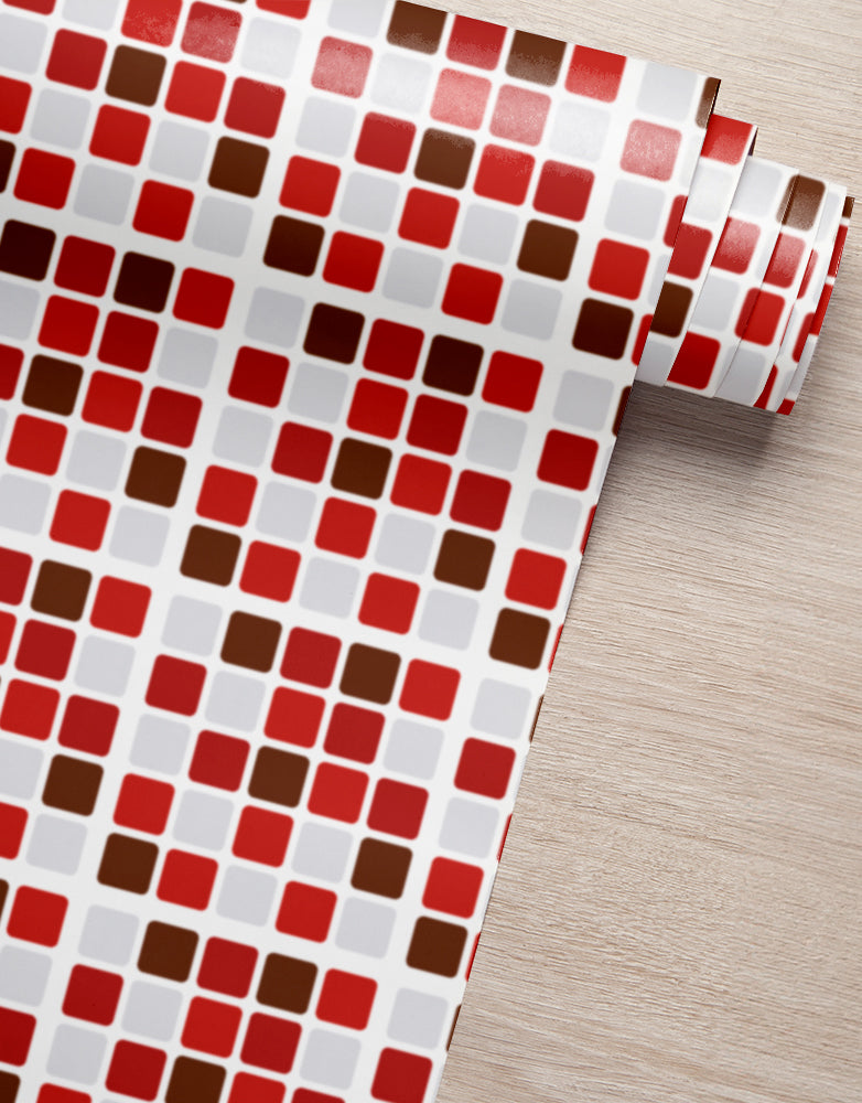 Papel de Parede Pastilhas Vermelhas