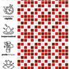 Papel de Parede Pastilhas Vermelhas