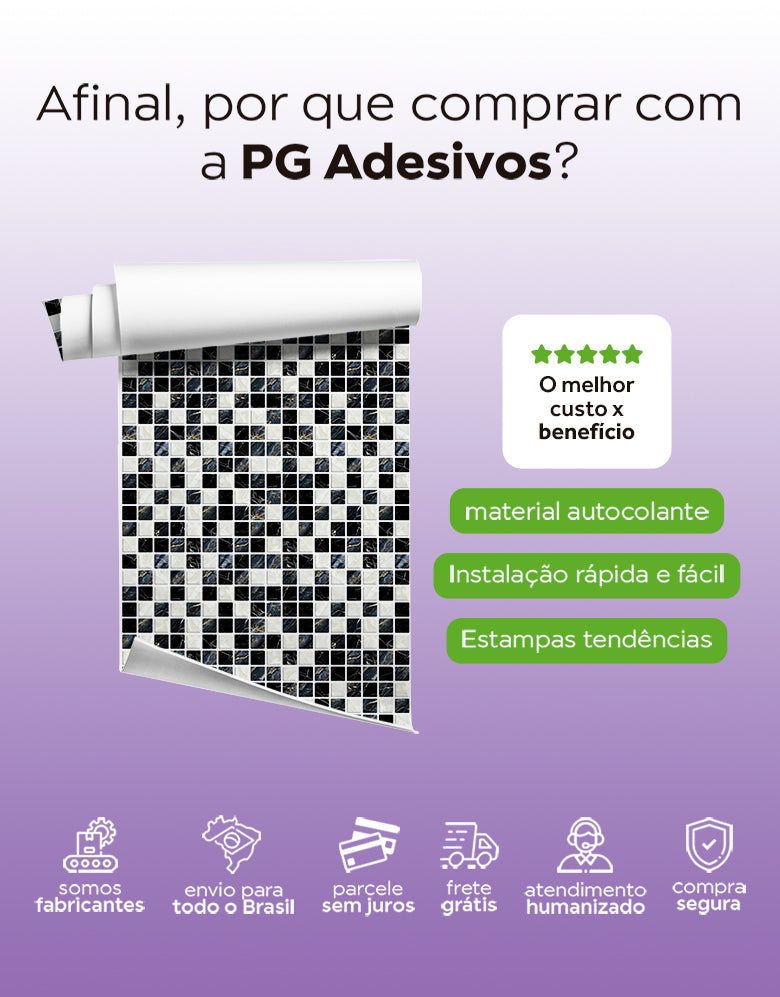 Papel de Parede Adesivo Pastilhas Vulcan
