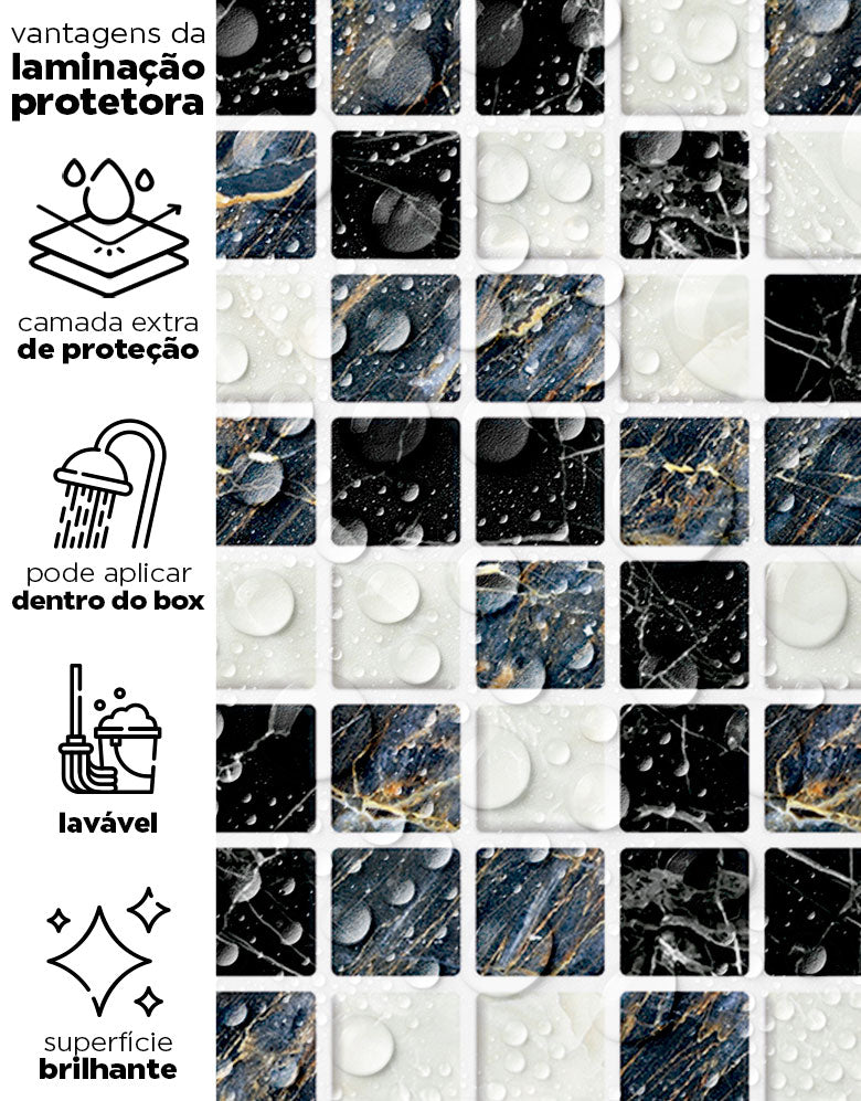 Papel de Parede Adesivo Pastilhas Vulcan