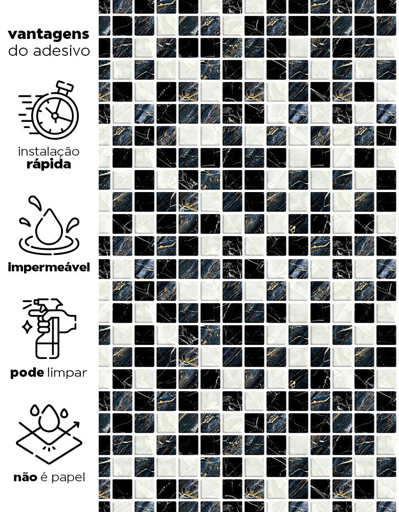 Papel de Parede Adesivo Pastilhas Vulcan