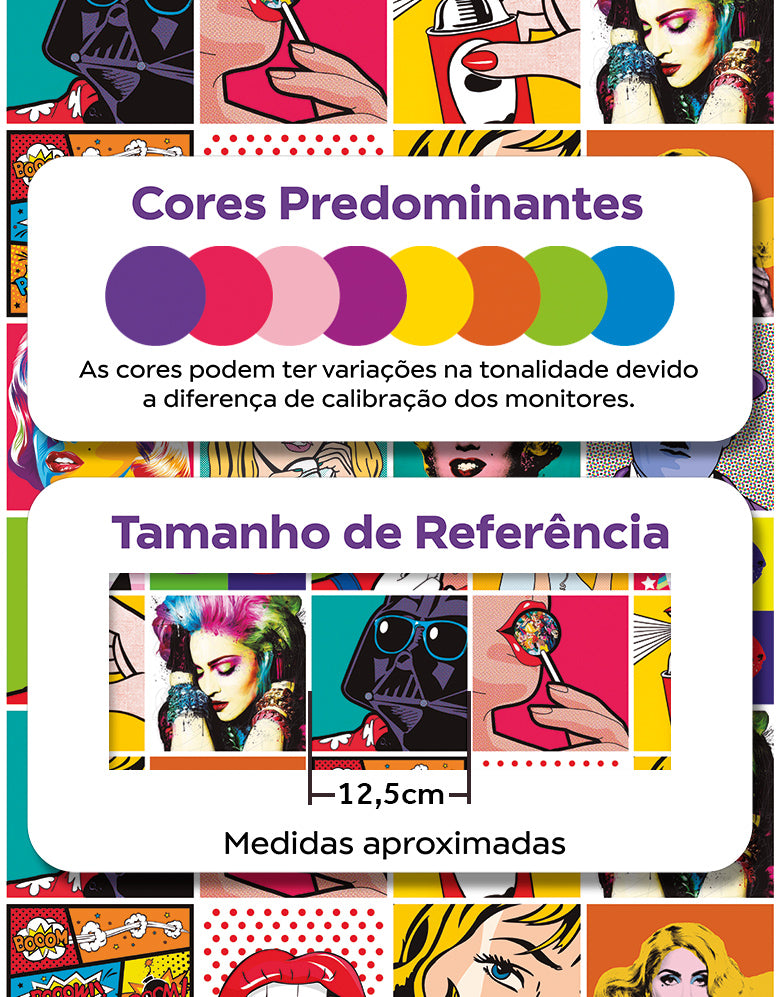 Papel de Parede Adesivo Azulejo Pop Art