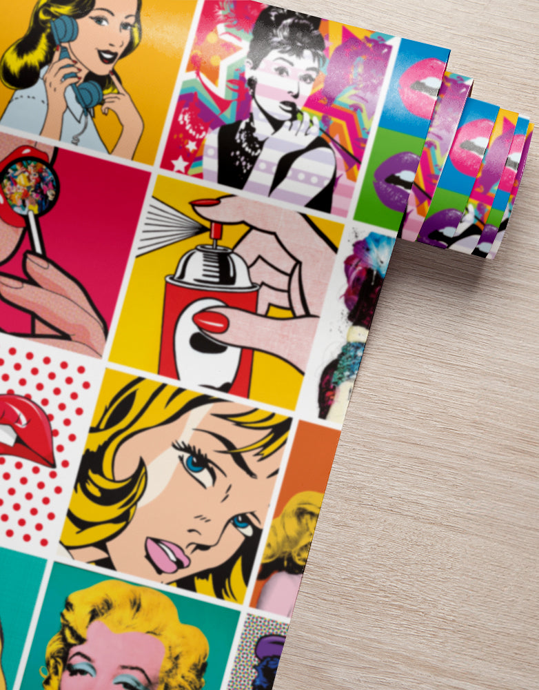 Papel de Parede Adesivo Azulejo Pop Art