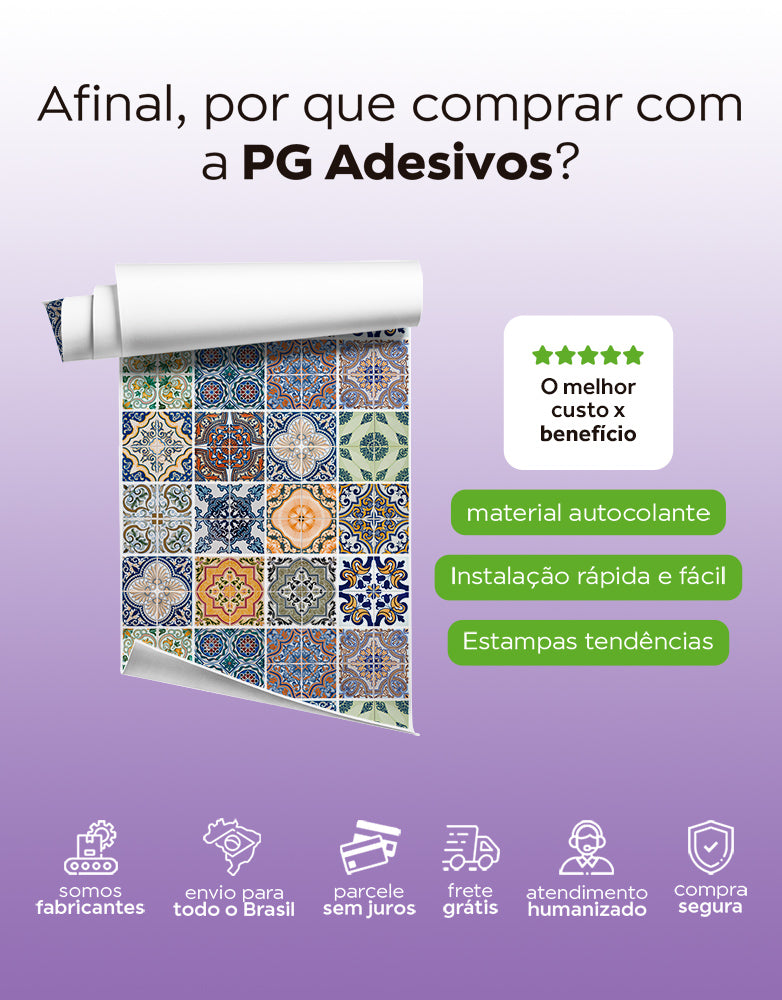 Papel de Parede Adesivo Azulejo Portugal