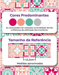 Papel de Parede Adesivo Azulejo Romance