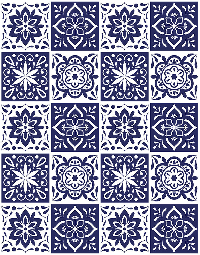 Papel de Parede Adesivo Azulejo Royal