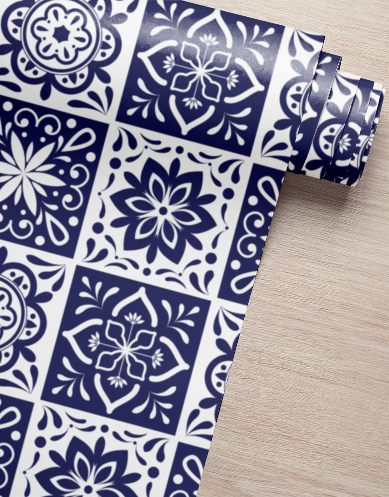 Papel de Parede Adesivo Azulejo Royal