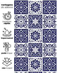 Papel de Parede Adesivo Azulejo Royal
