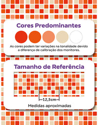 Papel de Parede Adesivo Pastilhas Laranja