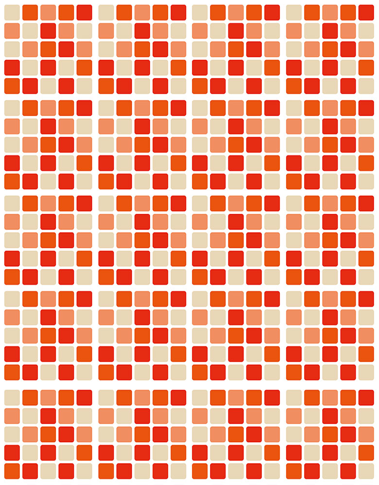 Papel de Parede Adesivo Pastilhas Laranja