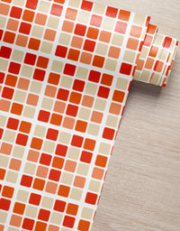 Papel de Parede Adesivo Pastilhas Laranja