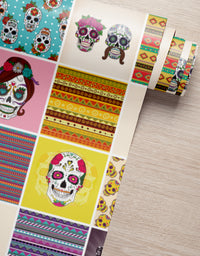 Papel de Parede Azulejo Skulls