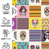 Papel de Parede Azulejo Skulls